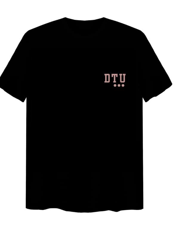 Classic DTU Crest Tee — Black, back